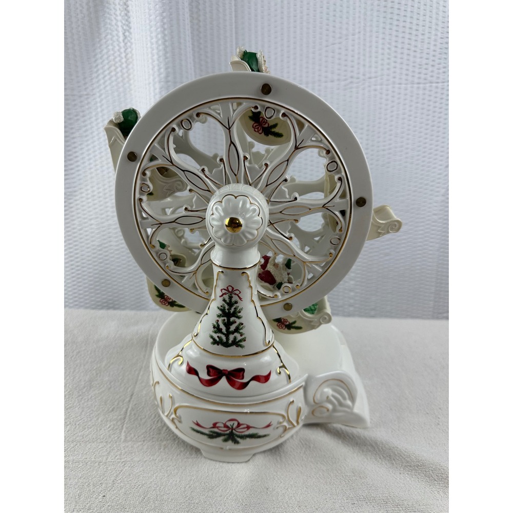 2001‎ AVON Musical Ferris Wheel Christmas Holiday Porcelain Figurines VTG